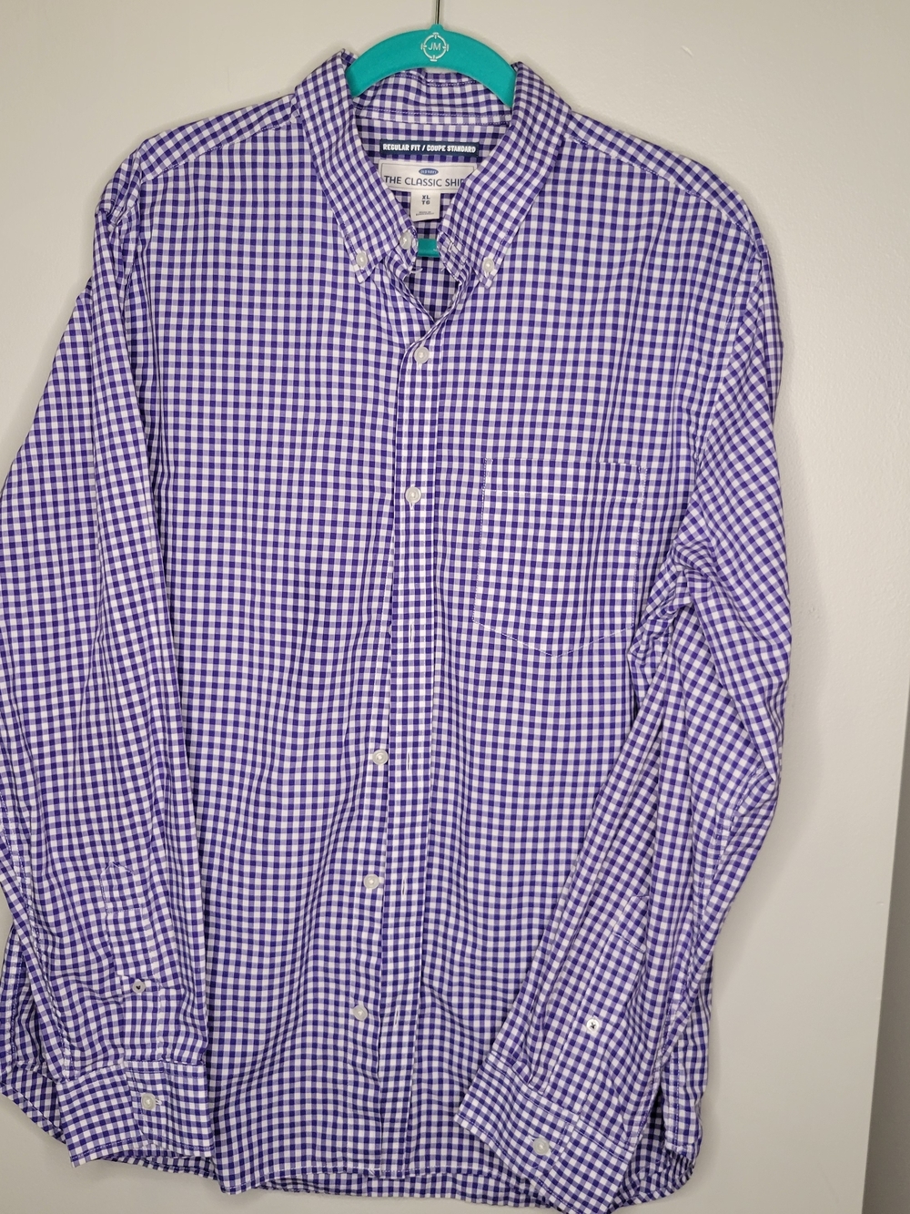 Old Navy Purple Gingham Button-Down Shirt